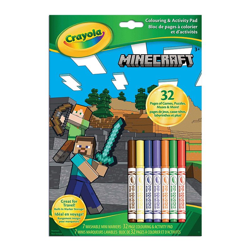 Crayola Colouring and Activity Book - Minecraft