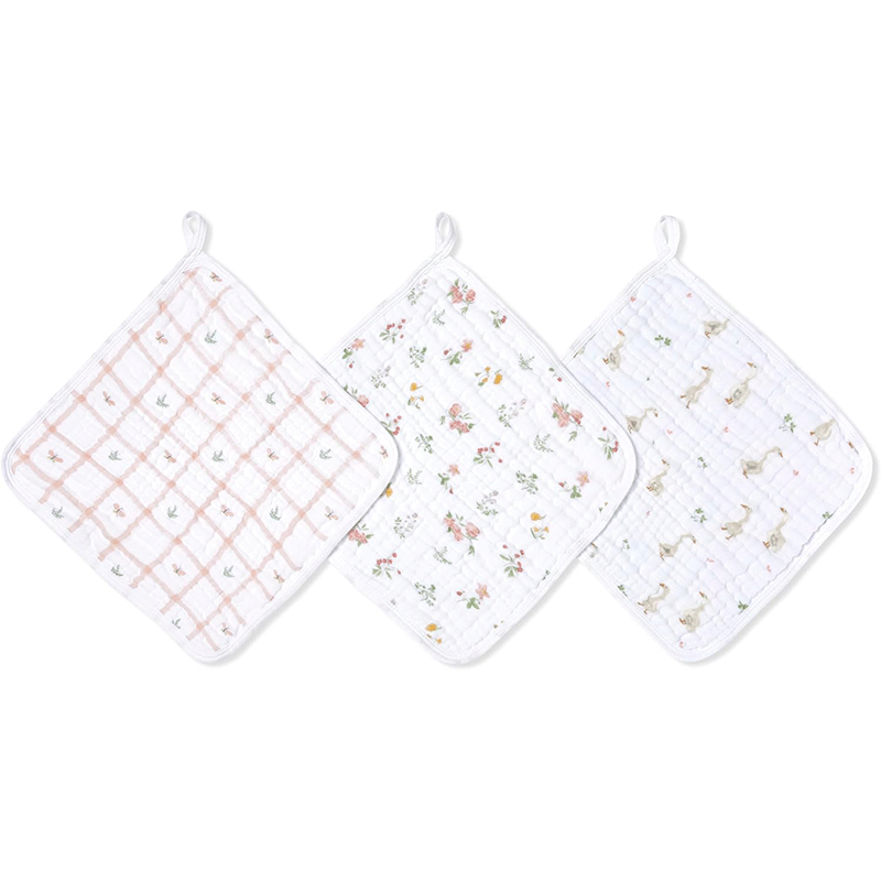 Aden + Anais Essentials Washcloths 3 Pack - Country Floral