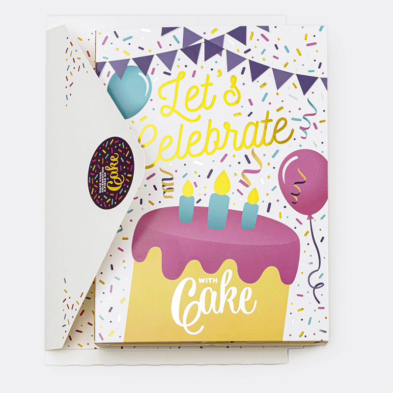 InstaCake Single Celebration Cake Card - Vanilla