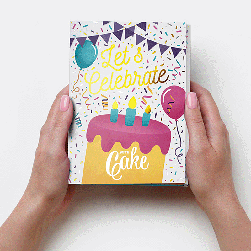 InstaCake Single Celebration Cake Card - Vanilla