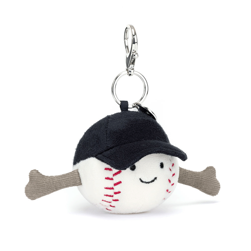 JellyCat Amuseables Sports Baseball Bag Charm