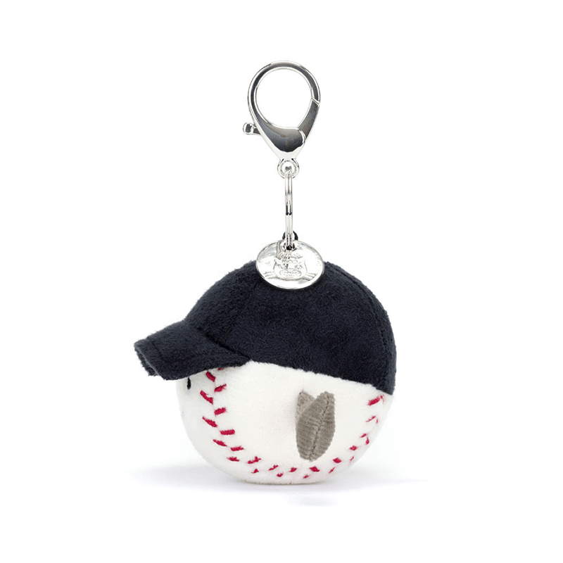 JellyCat Amuseables Sports Baseball Bag Charm