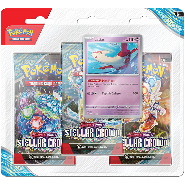 Pokémon TCG: Scarlet & Violet Stellar Crown 3 Booster Blister Pack