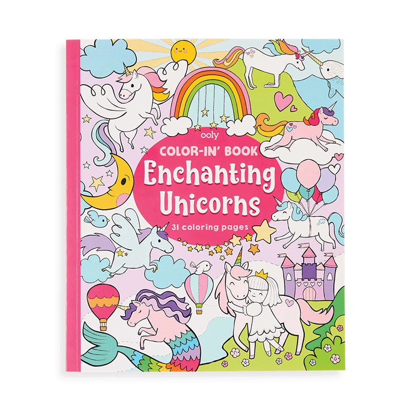 Ooly Color-in' Book: Enchanting Unicorns Colouring Book