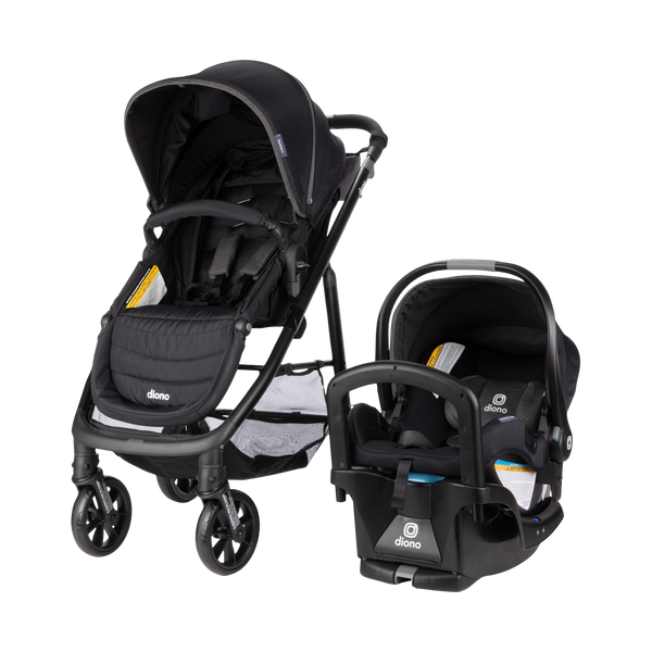 Diono Quantum® 4 3-in-1 Travel System with LiteClik®30 R SafePlus™ Infant Car Seat and Base - Black