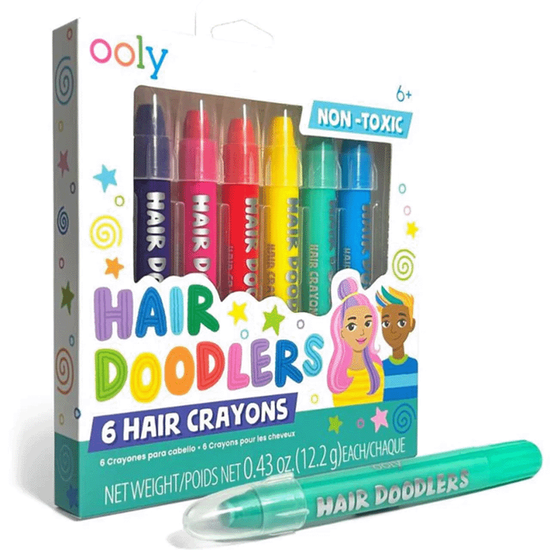 Ooly Hair Doodlers Hair Crayons - Set of 6