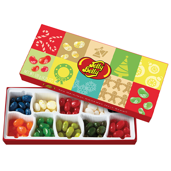 Jelly Belly 10 Flavour Gift Box Christmas Design Jelly Beans