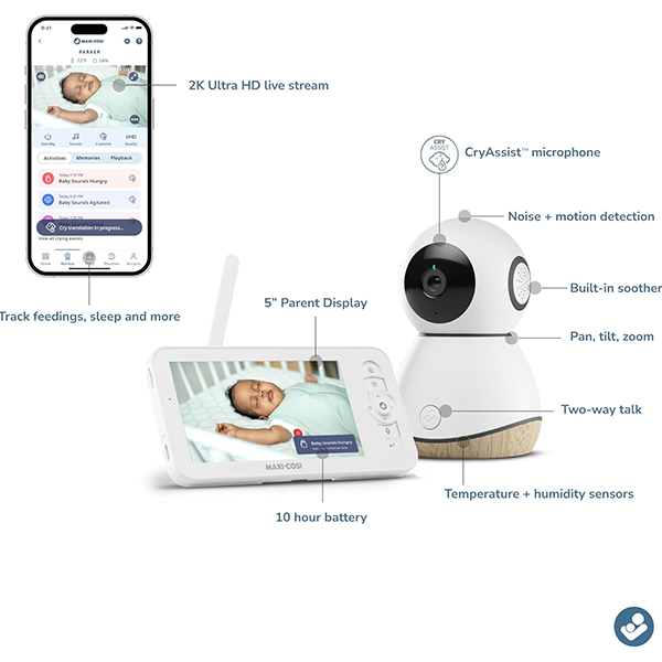 Maxi-Cosi See Pro 360° Baby Monitor & Parent Unit With CryAssist Technology