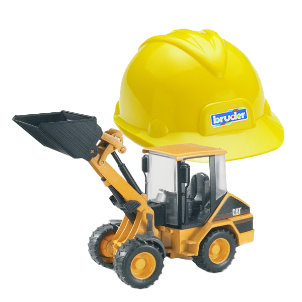 Bruder CAT Wheel Loader with FREE Construction Hard Hat