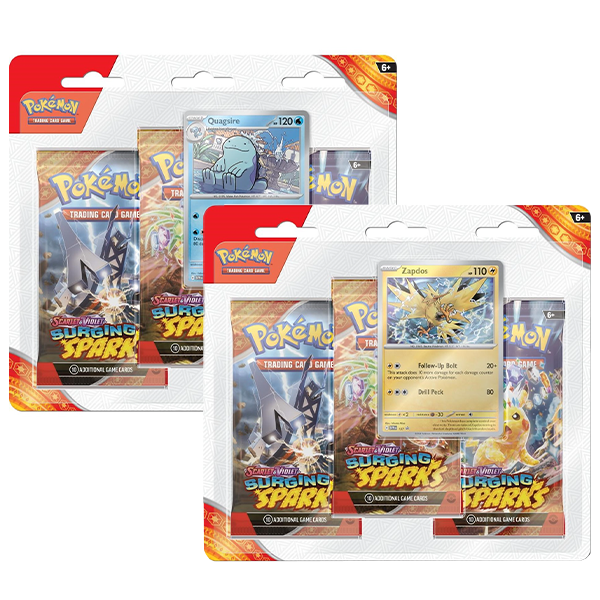 Pokémon TCG: Scarlet & Violet - Surging Sparks Three Booster Blister Pack