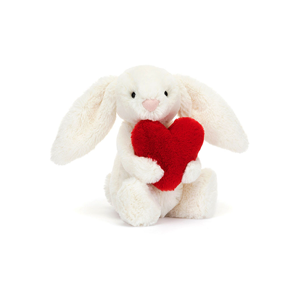 Jellycat Bashful Red Love Heart Bunny Little