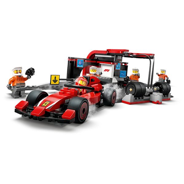 LEGO® City 60443 F1 Pit Stop & Pit Crew with Ferrari Car