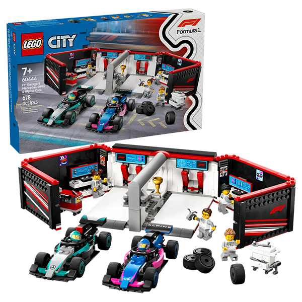 LEGO® City 60444 F1 Garage & Mercedes-AMG & Alpine Cars