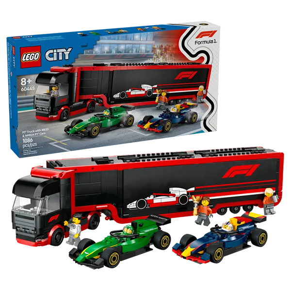 LEGO® City 60445 F1 Truck with RB20 & AMR24 F1 Cars