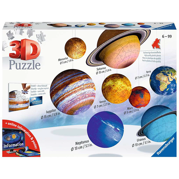 Open Box Ravensburger 3D Solar System Puzzle (Damaged Box)