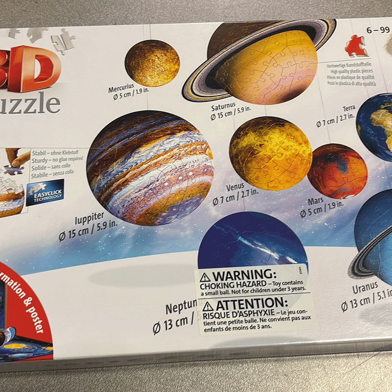 Open Box Ravensburger 3D Solar System Puzzle (Damaged Box)