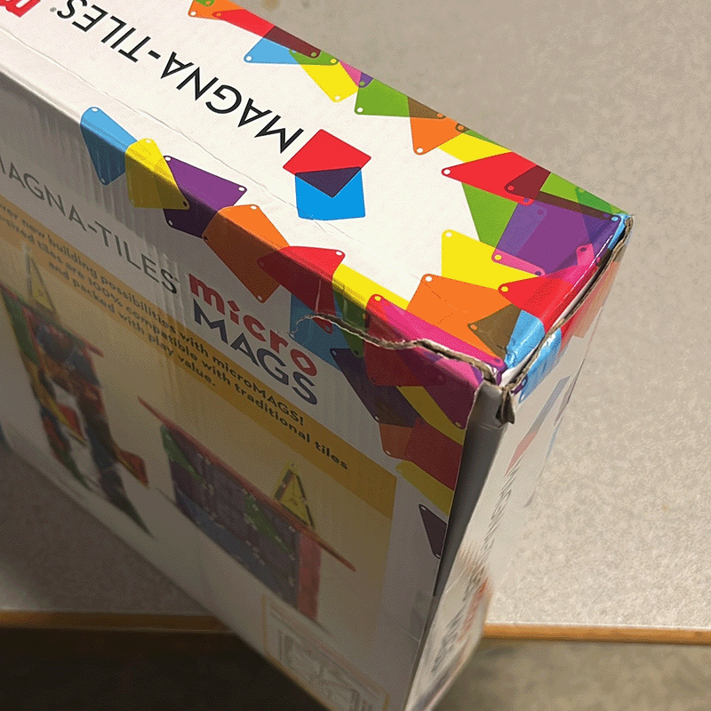 Open Box Magna-Tiles microMAGS Deluxe 70 Piece Set (Damaged Box)