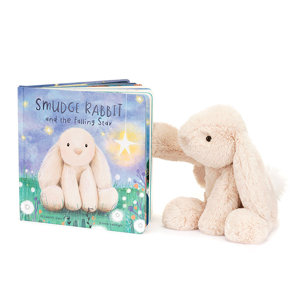 Jellycat Smudge Rabbit And The Falling Star Book And Smudge Rabbit Medium