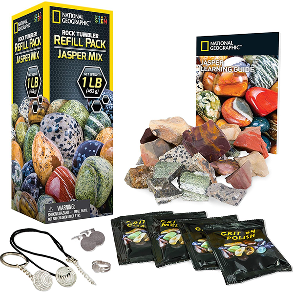 National Geographic Rough Jasper Refill Kit for Rock Tumbler