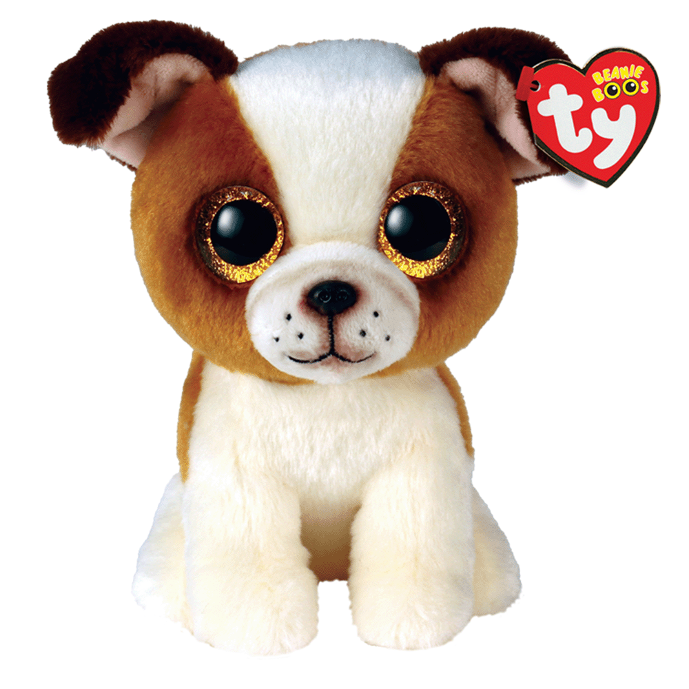 Ty Beanie Boos - Hugo Brown and White Dog