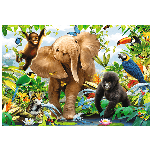 Discontinued Ravensburger Jungle Juniors 24 Piece Floor Puzzle