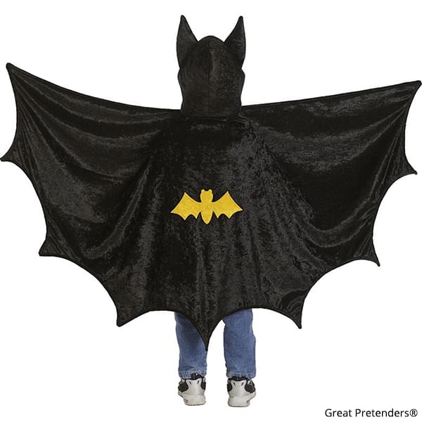 Great Pretenders Bat Cape with Black Hood (Size 5-6)