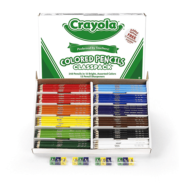 Crayola 240 Coloured Pencil Classpack with 12 Colours