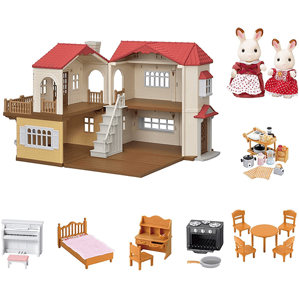 Calico Critters Red Roof Country Home Gift set | JR Toy Company