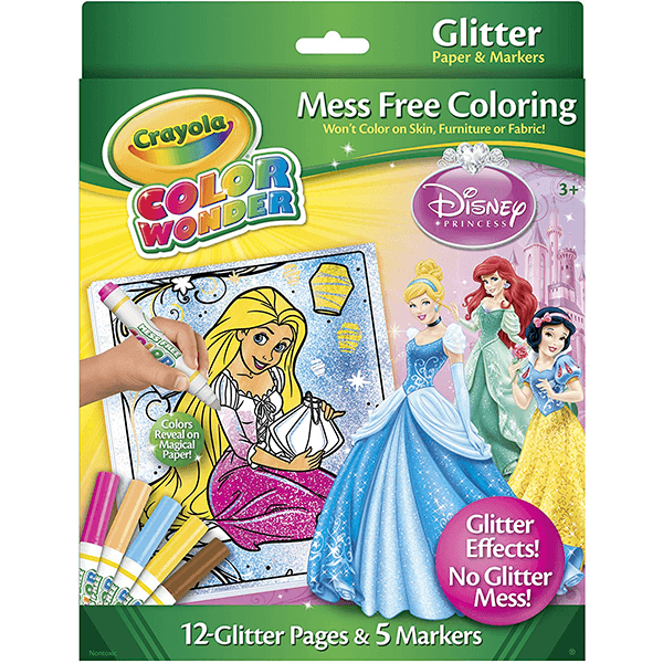 Crayola Color Wonder Disney Princess Glitter Paper And Markers