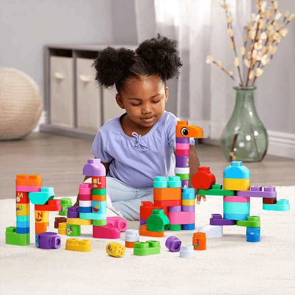 LeapFrog LeapBuilders 81-Piece Jumbo Blocks Box (Pink) | JR Toy Company