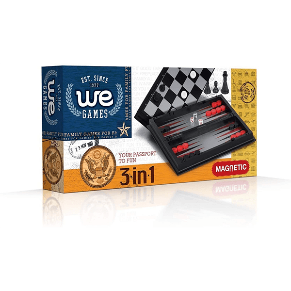 WE Games 3-in-1 Combination Game Set