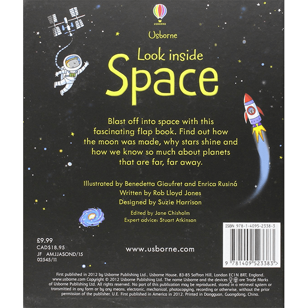 Usborne Look Inside Space Hardcover Book