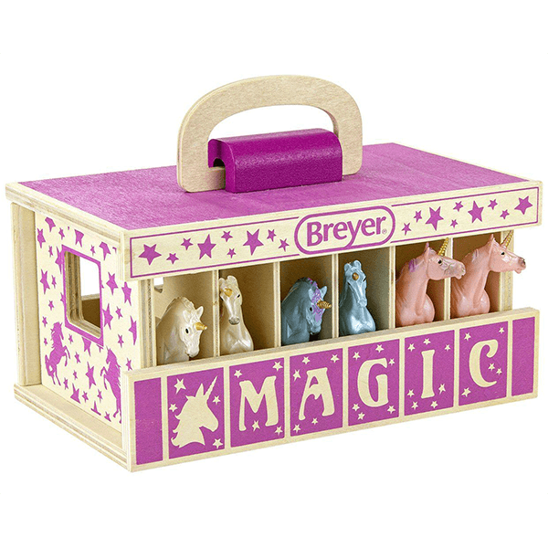 Breyer Reeves Unicorn Magic Wooden Stable Playset