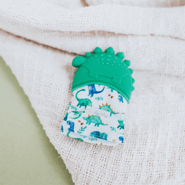 Itzy Ritzy Itzy Mitt Silicone Teething Mitts Dinosaur Jr Toy Company