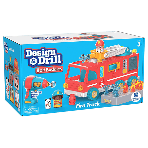 Educational Insights Design & Drill Bolt Buddies Fire Truck