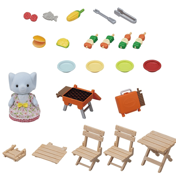 Calico Critters BBQ Picnic Set - Elephant Girl