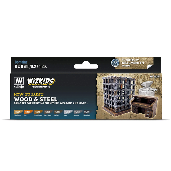 Vallejo Paints WizKids Premium Set Wood and Steel