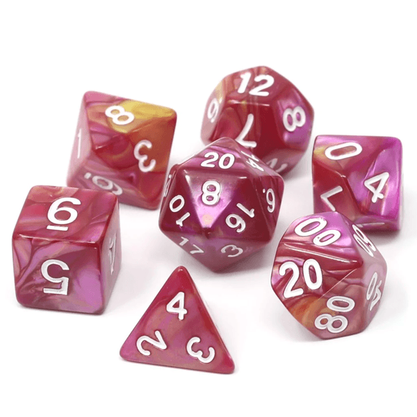 Die Hard Dice Polymer 7 Piece RPG Set - Cursed Rose