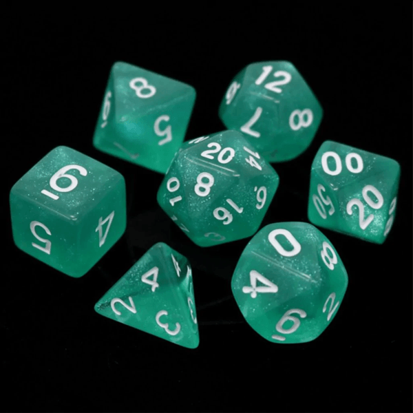 Die Hard Dice Polymer 7 Piece RPG Set - Hakuro with White