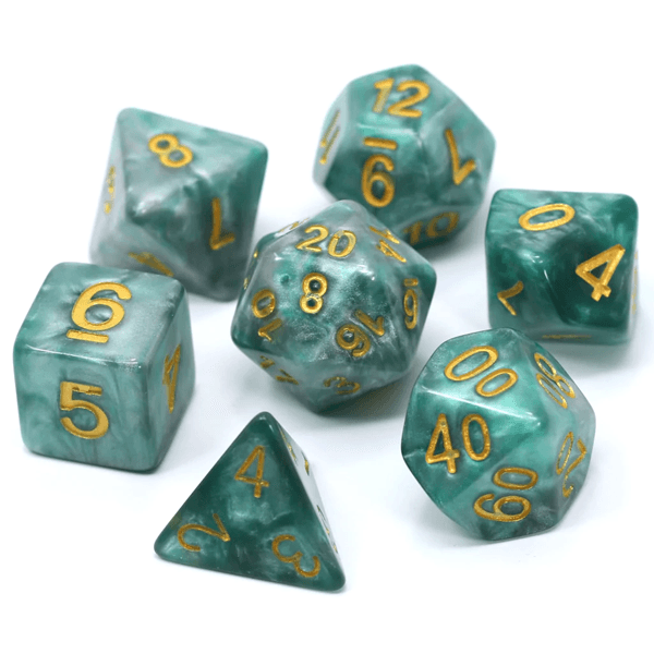 Die Hard Dice Polymer 7 Piece RPG Set - Serpentine