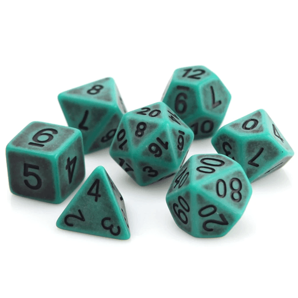 Die Hard Dice Polymer 7 Piece RPG Set - Swamp Ancient