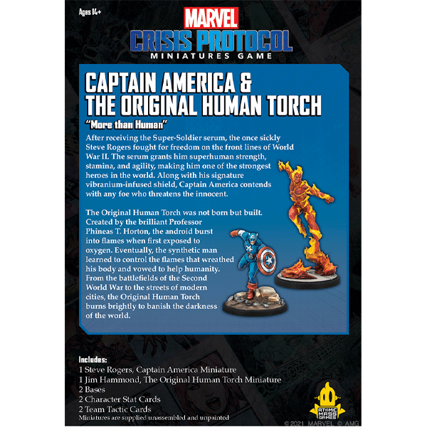 Marvel: Crisis Protocol Captain America & the Original Human Torch