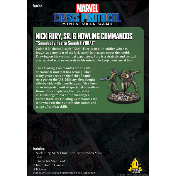 Marvel: Crisis Protocol Nick Fury Sr & the Howling Commandos